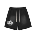 “Roll The Dice” Sun Fade Raw Edge Cotton Shorts