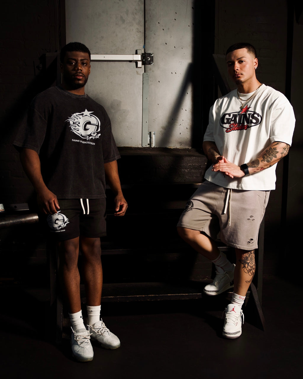 “Roll The Dice” Sun Fade Raw Edge Cotton Shorts