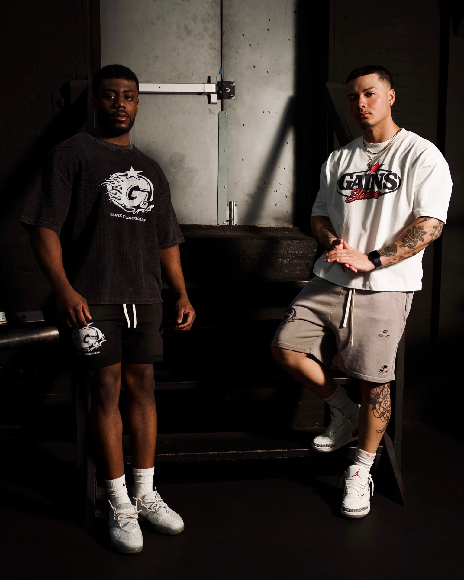“Roll The Dice” Sun Fade Raw Edge Cotton Shorts