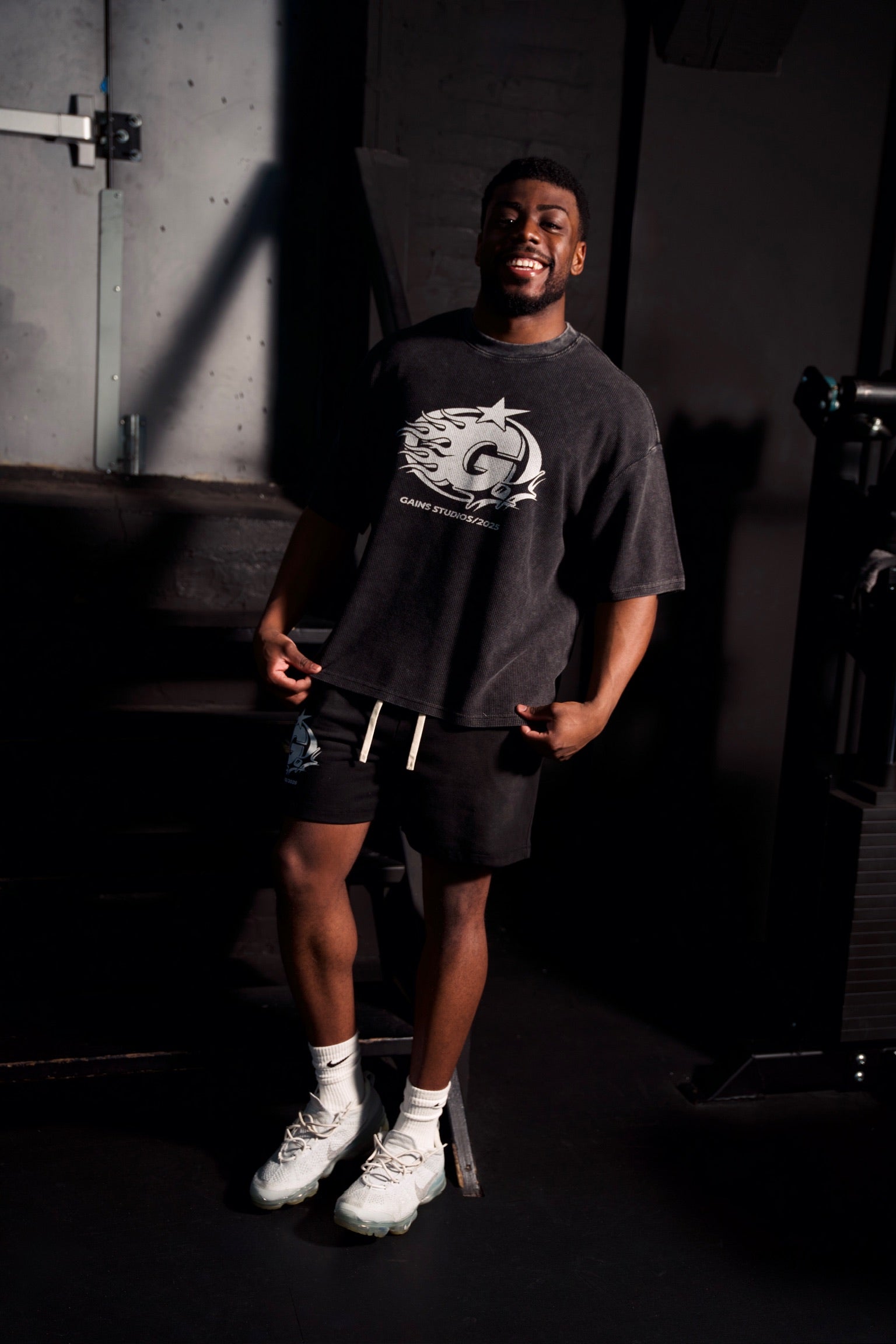 “Roll The Dice” Textured Waffle Washed Boxy T-Shirt